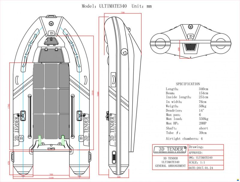 3D Tender Ultimate RIB UT 340