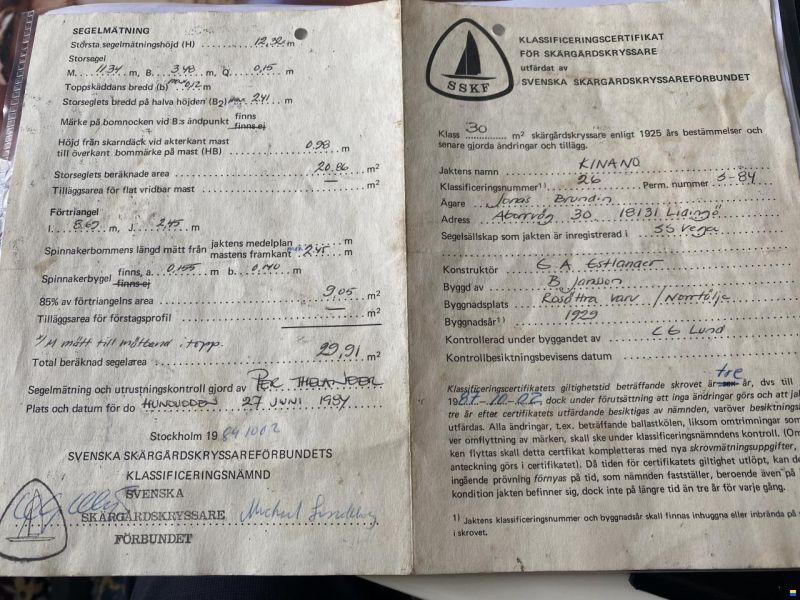 30er Schärenkreuzer Baujahr 1929