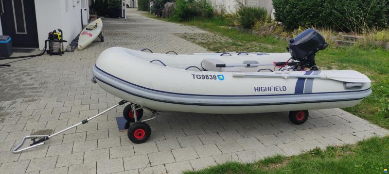 Highfield UL310 Aluminium RIB, 6PS Motor, Räder