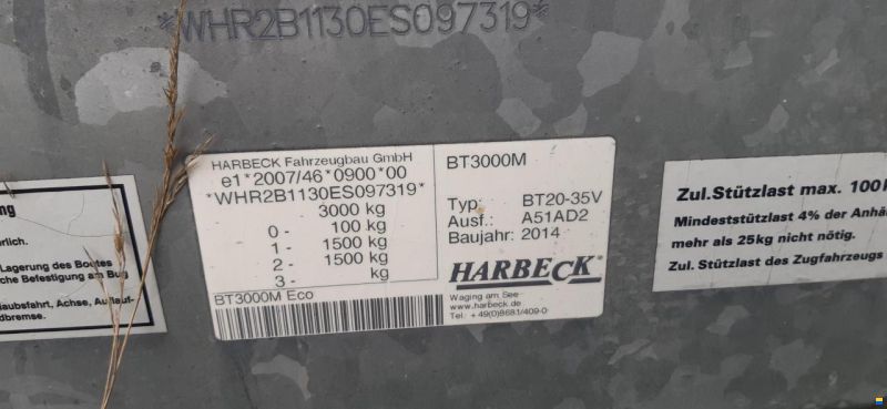 Harbeck Bootsanhänger 3000Kg
