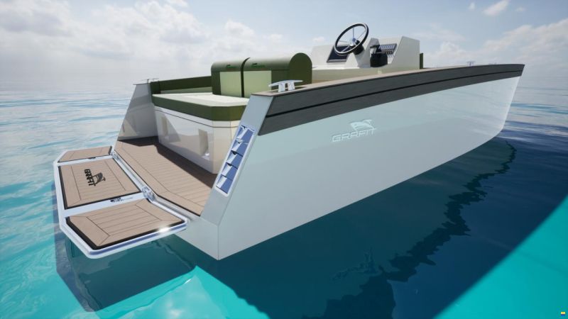 Elektrisch Alu Konsolen Boot "Grafit"