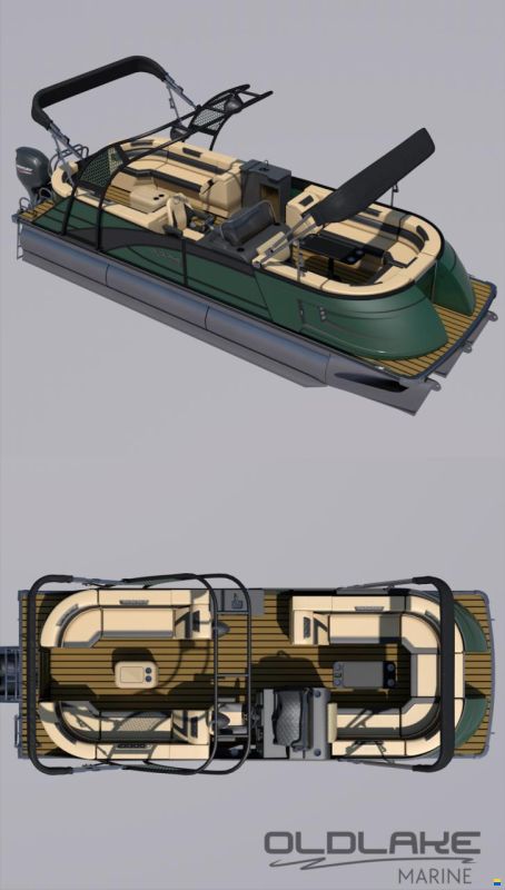 Old Lake Marine ST25 Pontoon Tritoon  Mercury F150 and t