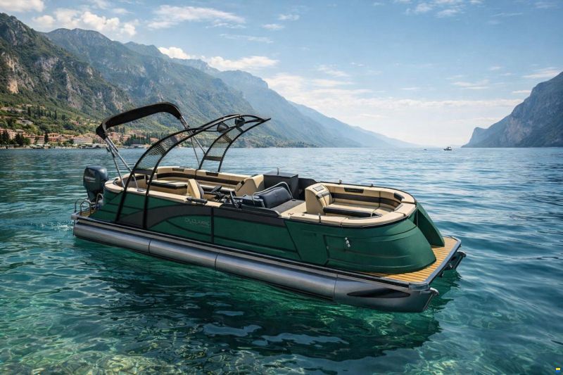 Old Lake Marine ST25 Pontoon Tritoon  Mercury F150 and t