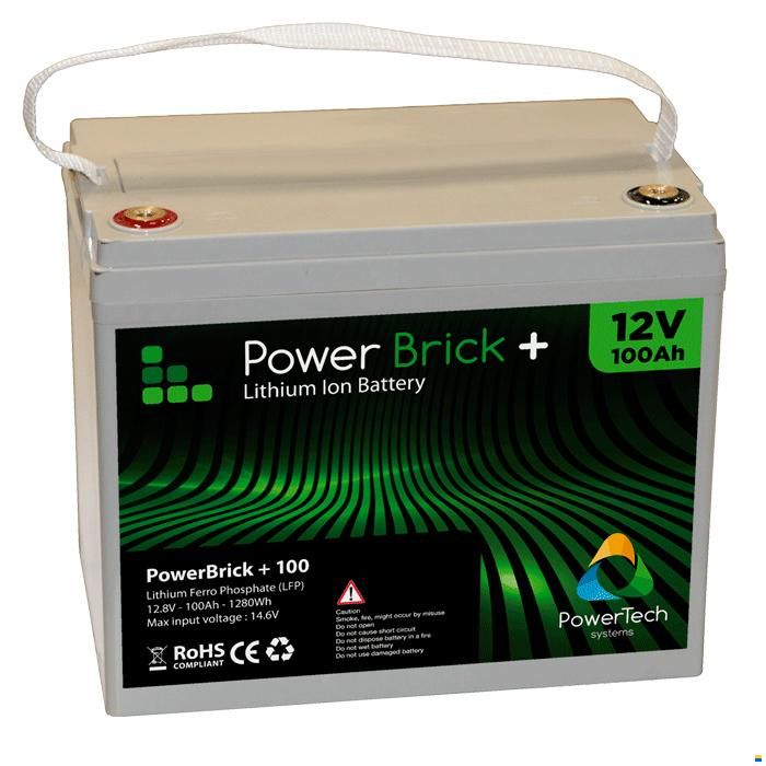 PowerTech LiFePO4-Batterie PowerBrick+ 12V&ndash;100Ah