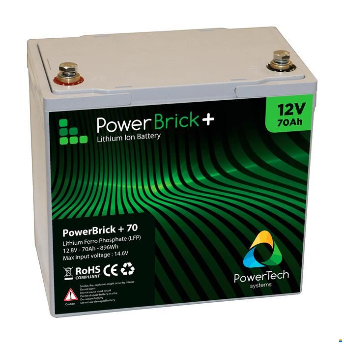 PowerTech LiFePO4-Batterie PowerBrick+ 12V&ndash;70Ah