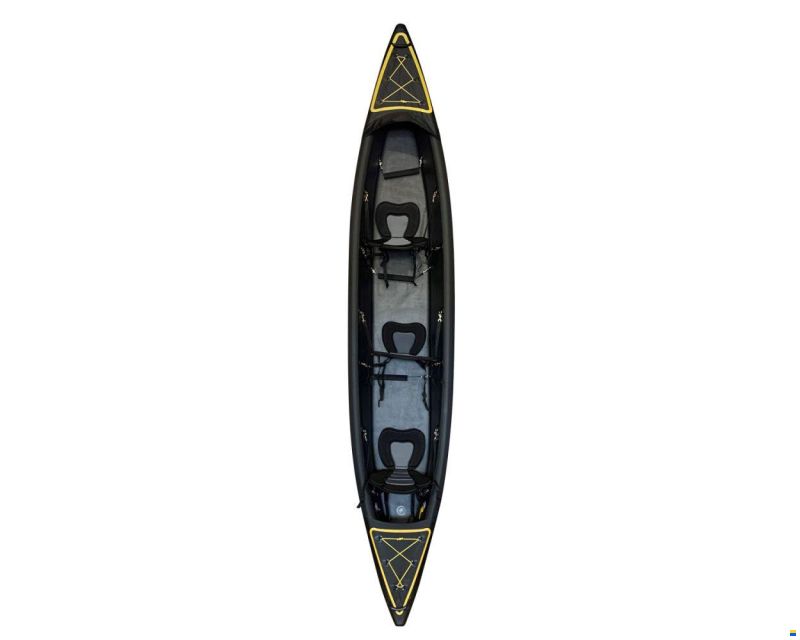 Yellow V Aufblasbares Kajak für 3 Personen