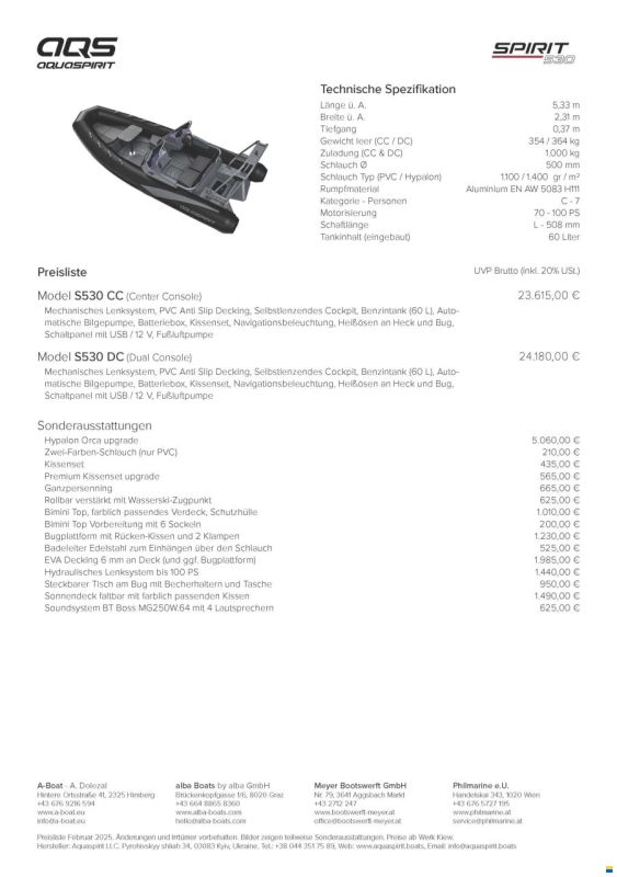 Aquaspirit Spirit 530 DC