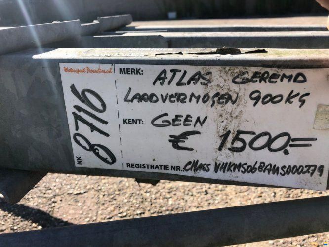 Stallingstrailer Atlas 1-asser geremd