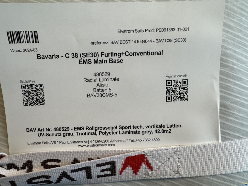 Elvström Sporttech - Roll-Grosssegel & 109% Genua