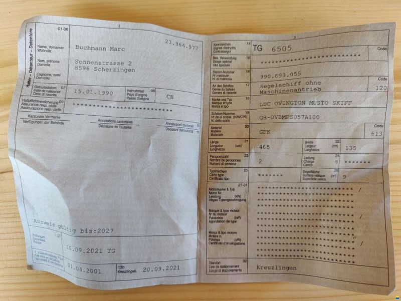 Ovington Musto Skiff