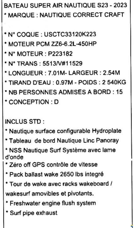 Nautique SUPER AIR NAUTIQUE S23