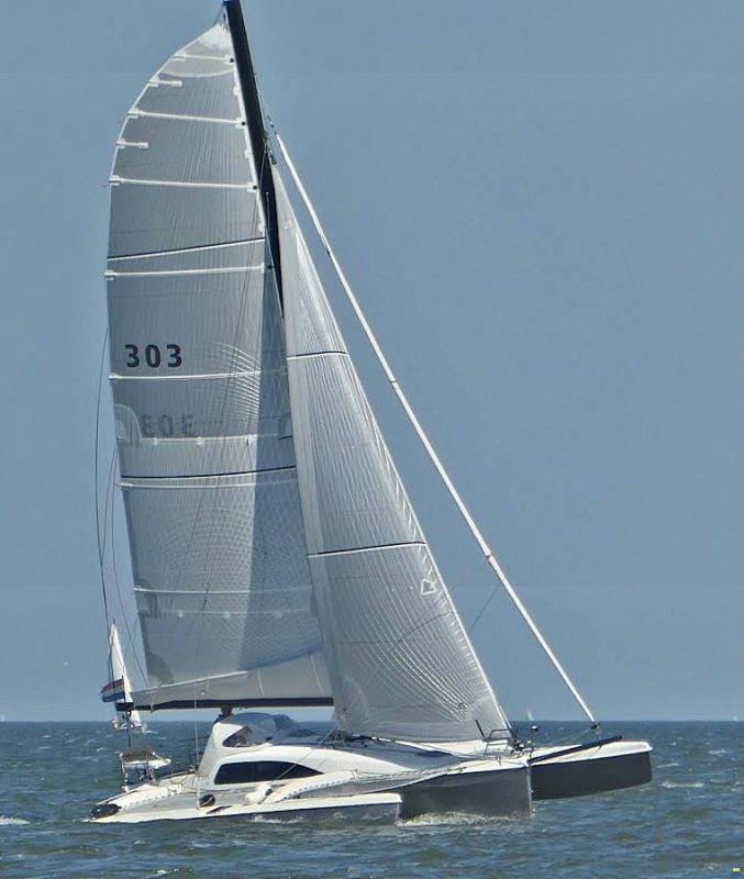 Corsair 36 folding trimaran