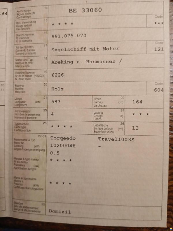Hansajolle von Abeking & Rasmussen