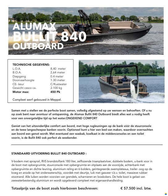 Alumax Bullit 840 (met CE-Keur)
