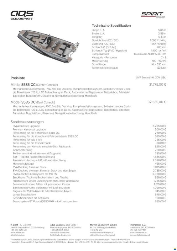 Aquaspirit Spirit 585