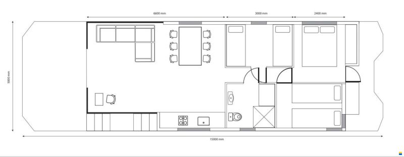 CampiBoat Hausboot Campi 500 15m x 5m