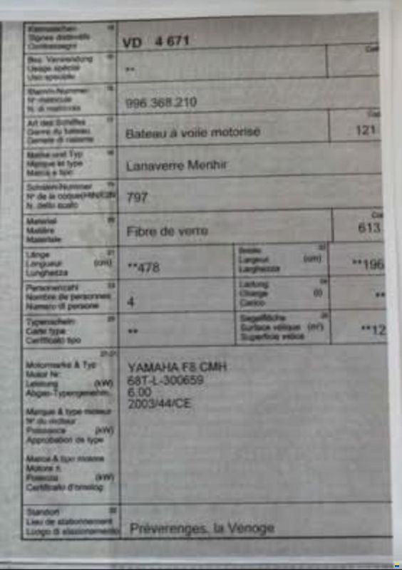 Dériveur Menhir Lanaverre