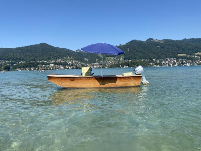 Holzboot in Weidlingsform-Matter Bootbau