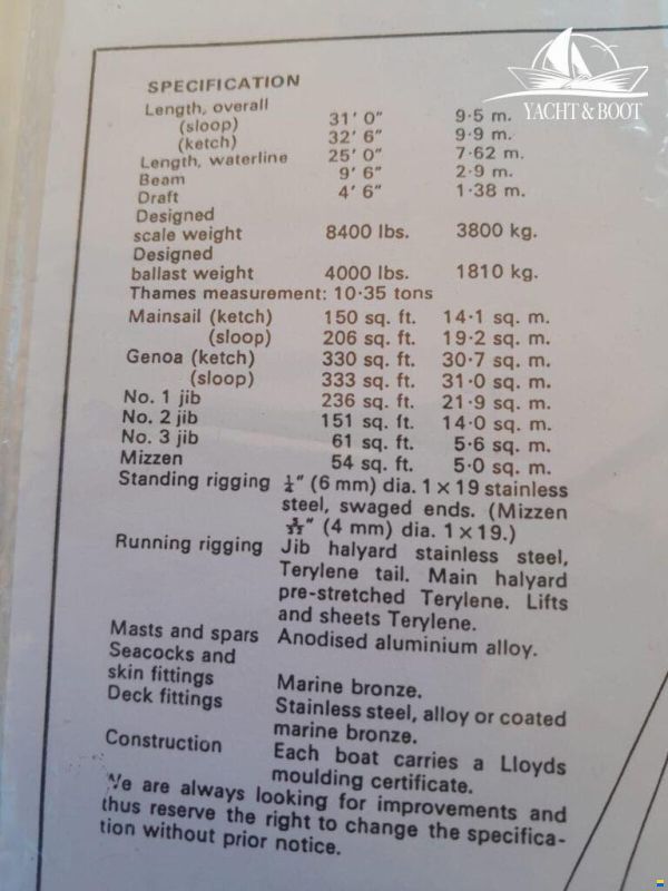 Westerly Longbow 31