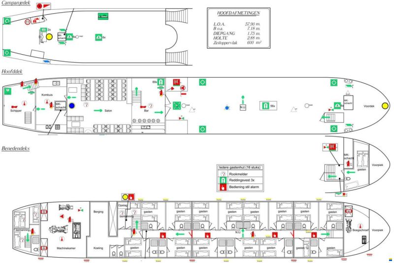 3 mast Charterschip / Evenementenboot 44