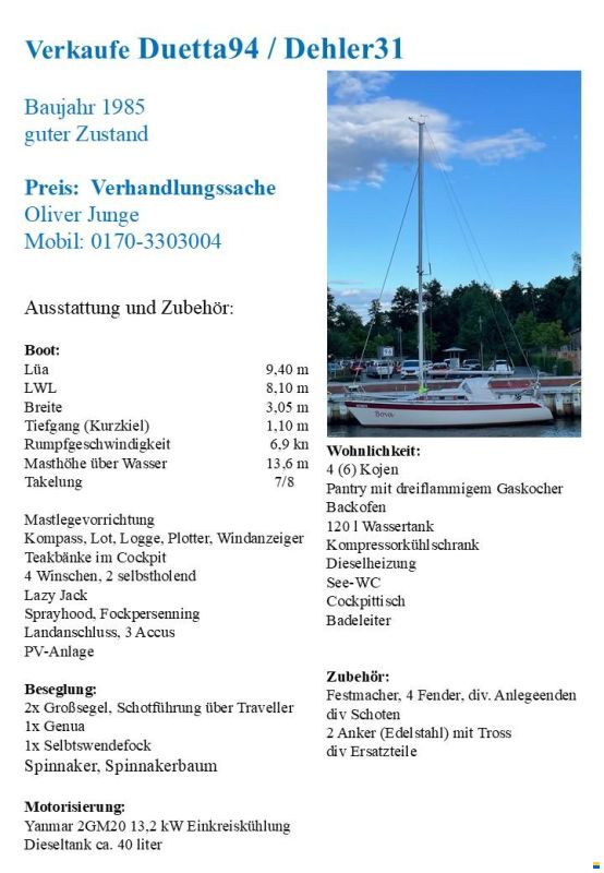 Dehler 31 Duetta 94