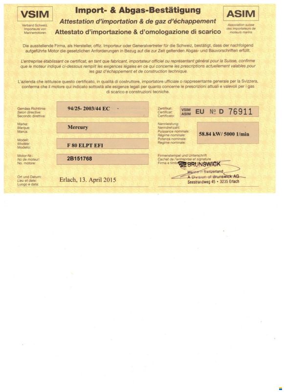 Mercury F 80 ELPT EFI