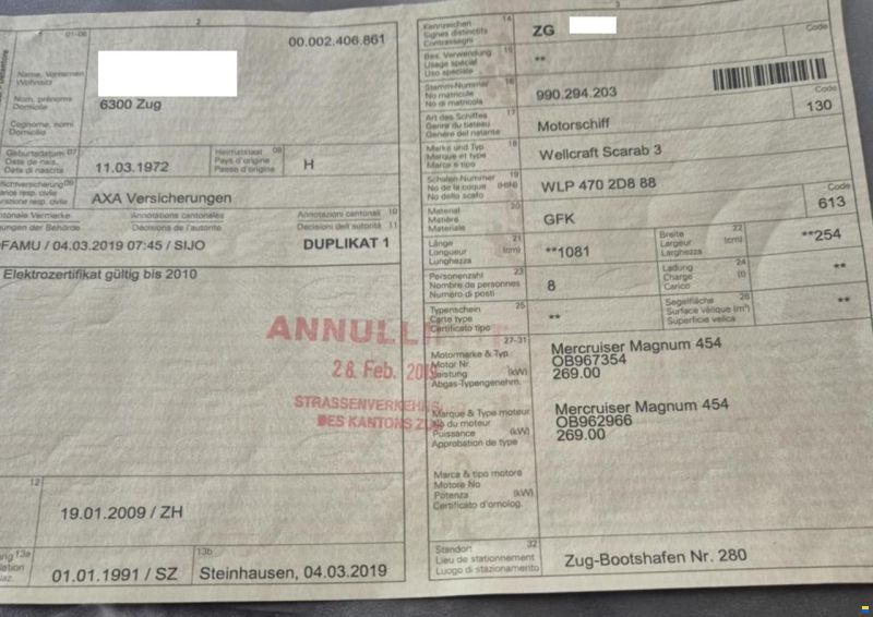 Wellcraft SCARAB 34 GRATIS HAUSLIEFERUNG CH