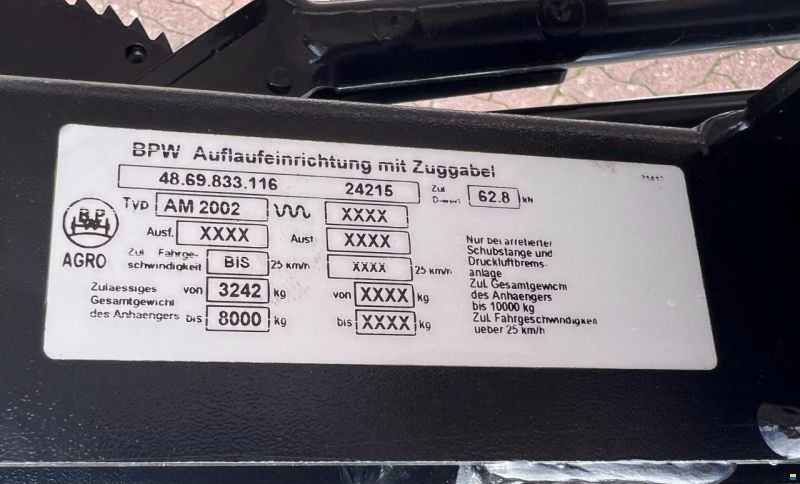 Weihe Yachting Bootstrailer 25 km/h, 4t