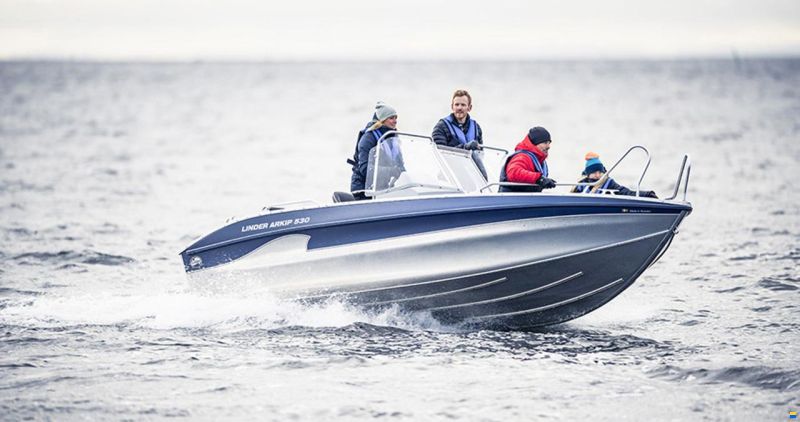 Linder Arkip 530 BR + Pre-Rigg.Yamaha+Garmin 9"