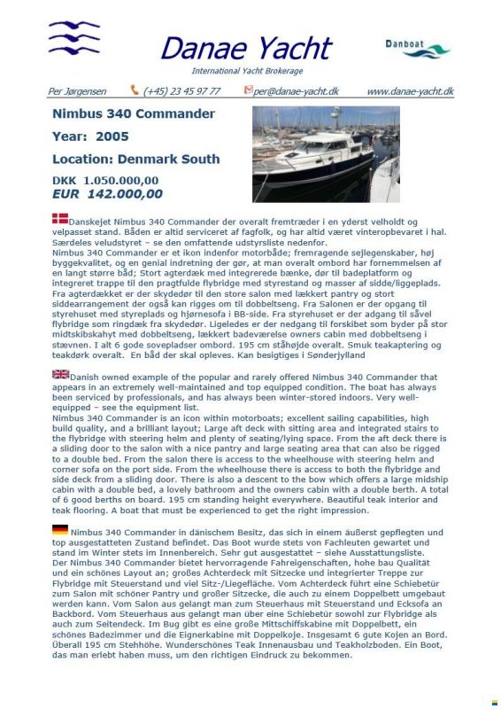 Nimbus 340 Commander
