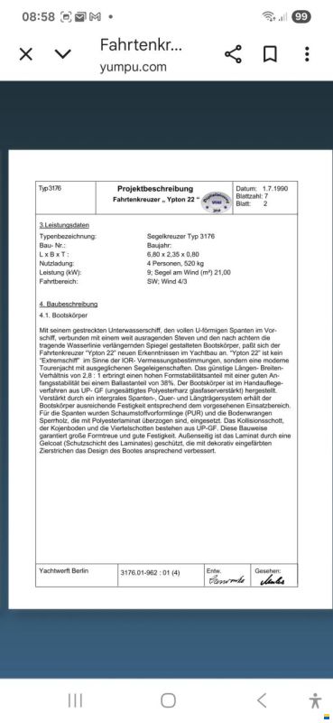 Yachtwerft Berlin Ypton 22