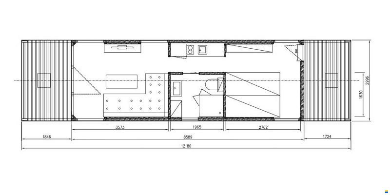 HOUSEBOAT SCHAB 12,1x3m