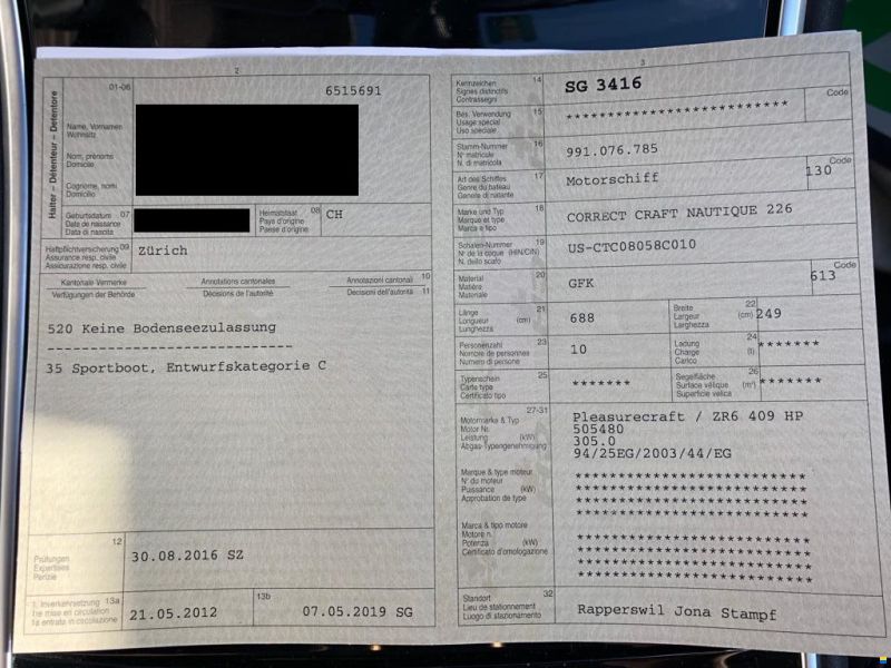 Nautique Correct Craft Nautique 226