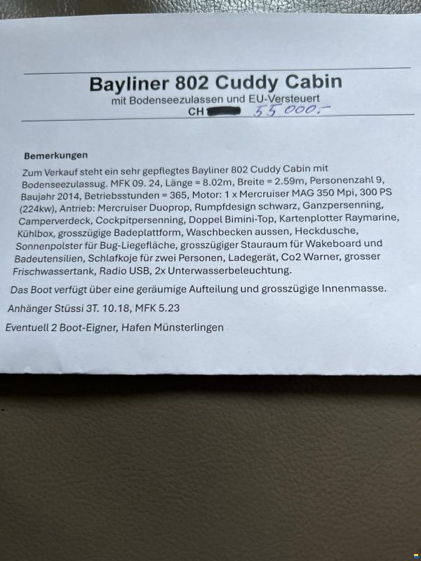 Brunswick Bayliner 802 Cddy Cabin