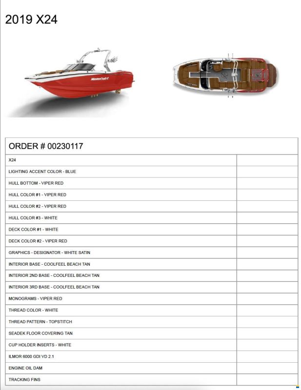 MasterCraft X24 | 2019 | Red int beige