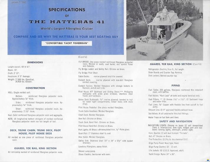 Hatteras 41 Convertible