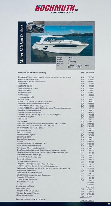 Marex 310 Sun Cruiser