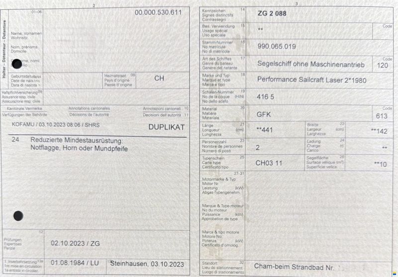 Laser Performance Sailcraft Laser 2