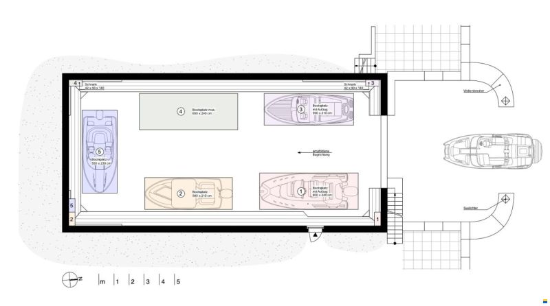 Geschlossene Halle / Schlüsselzugang