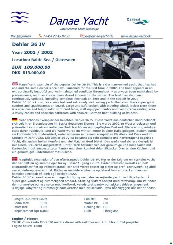 Dehler 36 JV