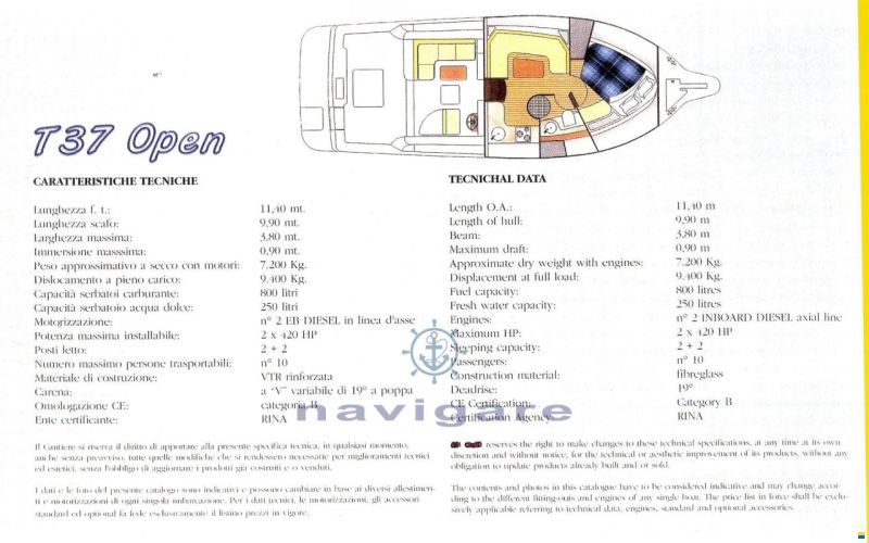 Cantiere Gregorini di MAX 37 OPEN