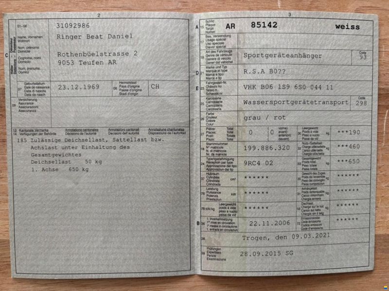 CBS Remorques Schlauchboot-Trailer