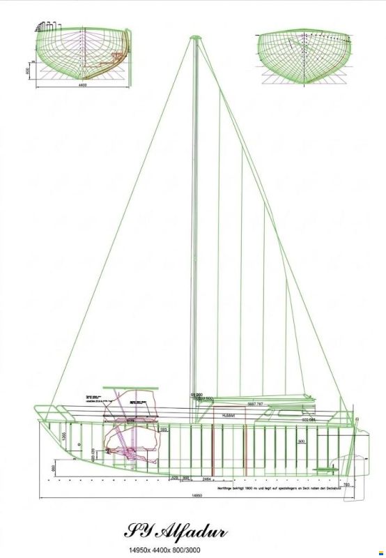 Alu-Hub-Kielschwert-Yacht, Feltz-Design