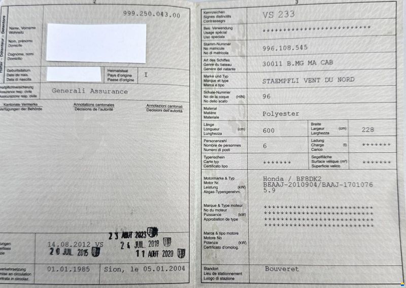 Staempfli Vent du Nord équipé pour la pêche