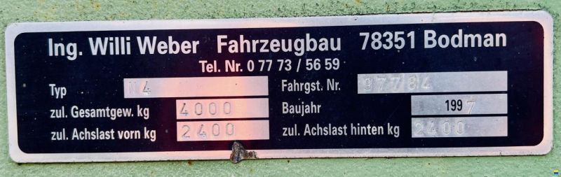 WEBER Winterlagertrailer für Segelyacht Typ N4