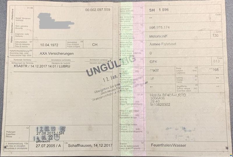 Motorboot / Holzboot / Armee-Fährboot