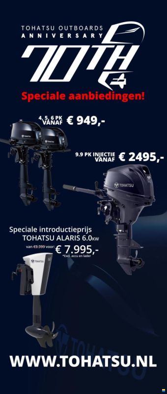 Tohatsu 4 pk viertakt kortstaart