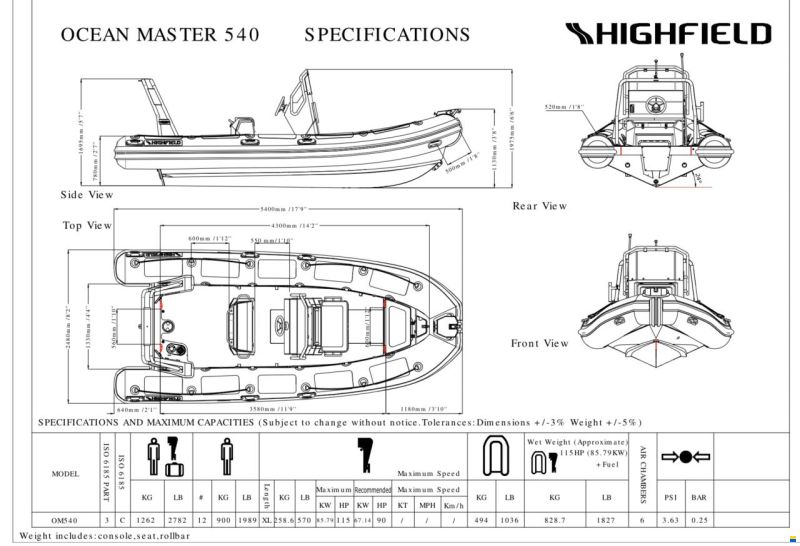 Highfield Ocean Master 540