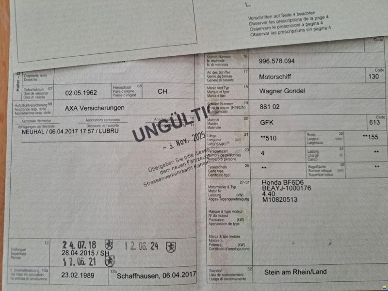 Gepflegtes Wagner Motorboot