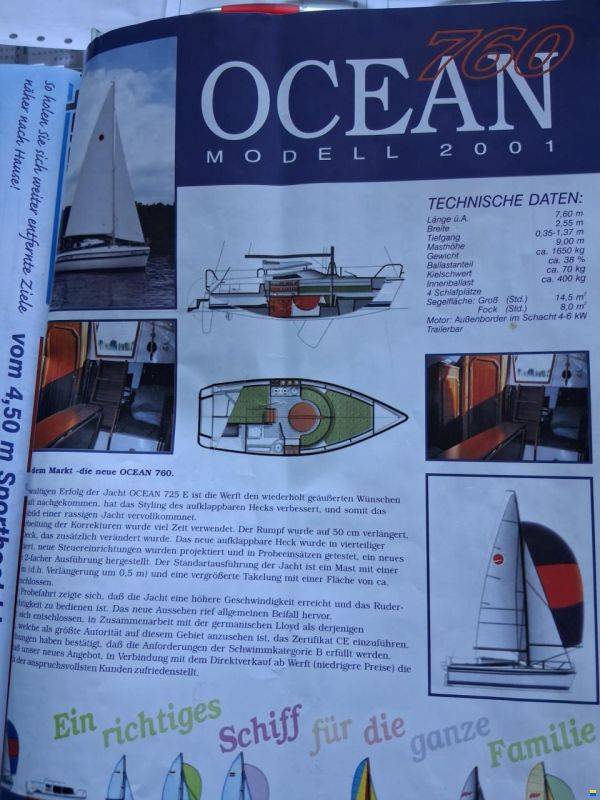 MAS OCEAN 760 Segelboot